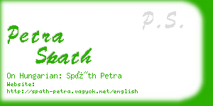 petra spath business card